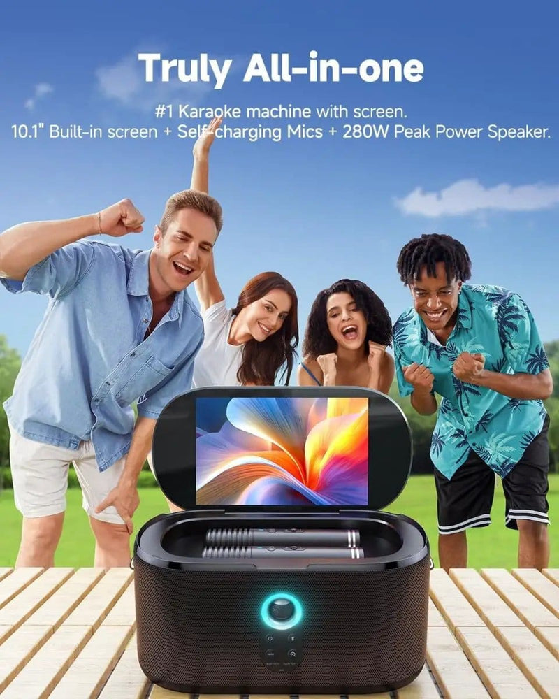 Kiwi Grab Kiwi Grab Ikarao S1 Karaoke Machine System With 10.1″ Touch Screen Wireless Mic Ikarao S1 Karaoke Machine System With 10.1″ Touch Screen Wireless Mic