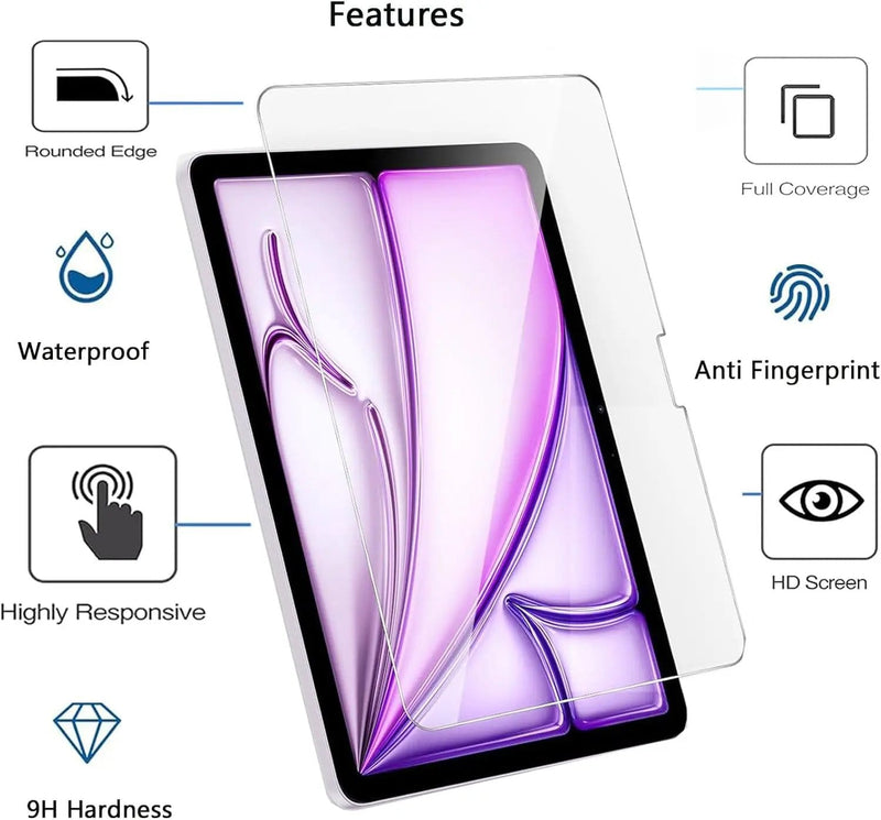 iPad Air 11 2024 Tempered Glass Clear Screen Protector – view 2