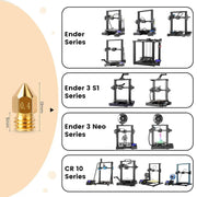 25PCS MK8 3D Printer Extruder Brass Nozzles for Creality Ender 3 – view 7