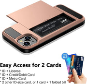 salelink.co.nz Unbranded iPhone 15 Plus Case iPhone 15 Plus Case - Card Holder Drop Protection Screen Protector ...