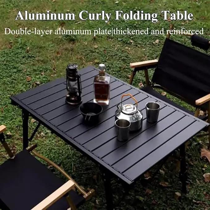 ECOTREK Table Aluminium Height Adjustable Egg Roll Camping Table – Portable Outdoor Table 89cm TYGM1521 Aluminium Height Adjustable Egg Roll Camping Table – Portable Outdoor Table 89cm TYGM1521