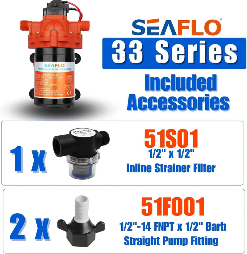 salelink.co.nz Unbranded 12V Seaflo Diaphragm Water Pump 12V Seaflo Diaphragm Water Pump | Action Outdoors NZ