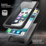 salelink.co.nz Unbranded iPhone 13 Pro Max Waterproof Case Iphone 13 Pro Max Waterproof Snowproof Case Black
