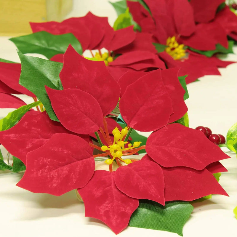 10LED Christmas Red Flower Tree Light Xmas Light String Lights – view 5