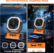 salelink.co.nz Unbranded Camping Fan with LED Lantern Camping Fan with LED Lantern | Action Outdoors NZ