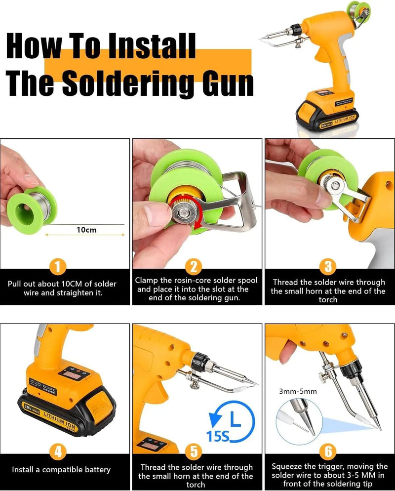 Soldering Welding Welder Iron for Dewalt 18V Battery – view 5