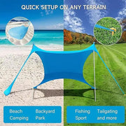 ECOTREK Canopy Portable Beach Canopy –Sun Shade Awning CNGH6021 Portable Beach Canopy –Sun Shade Awning CNGH6021