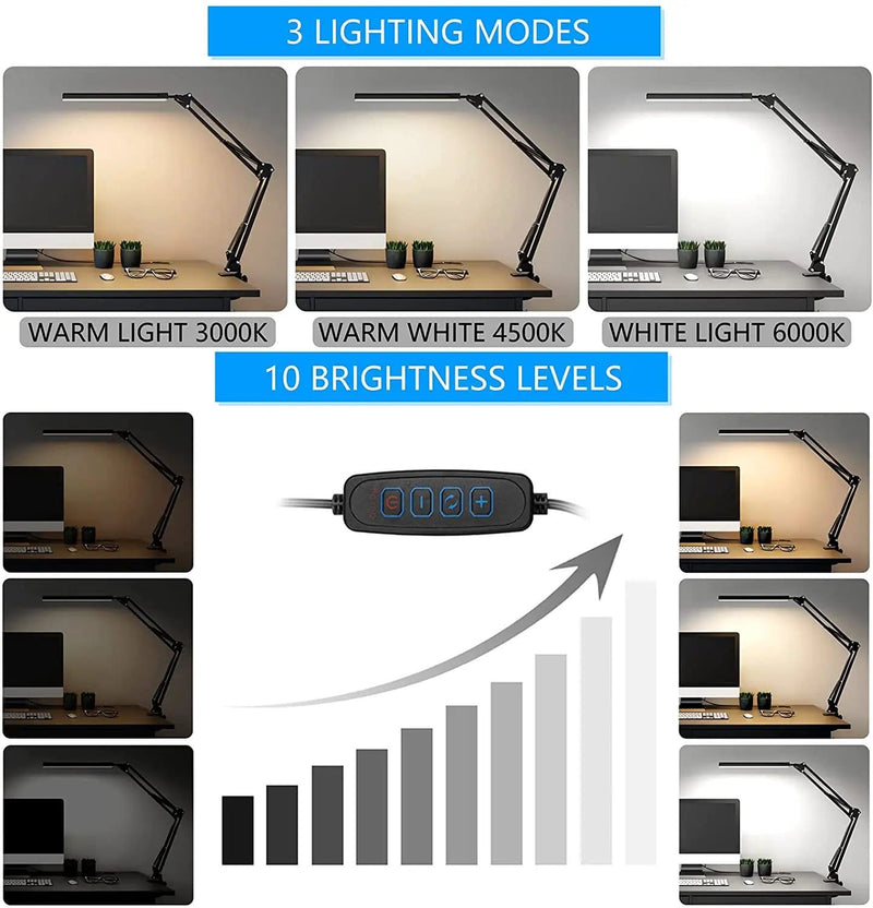 salelink.co.nz Unbranded Desk Lamp 10 Brightness LED Desk Light Desk Lamp 10 Brightness LED Desk Light | Action Outdoors NZ