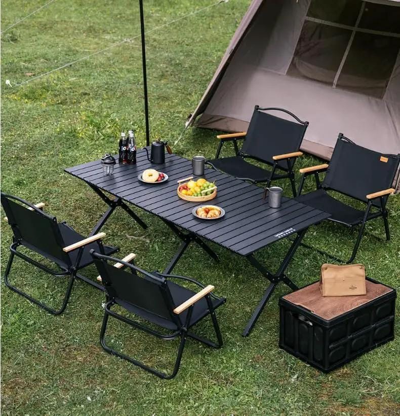 90CM Folding Dining Table Camping Picnic Egg Roll – view 1