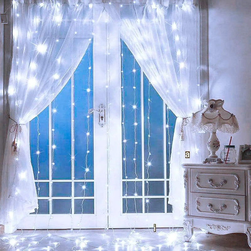 300 LED Curtain String Fairy Light Christmas Light – view 3