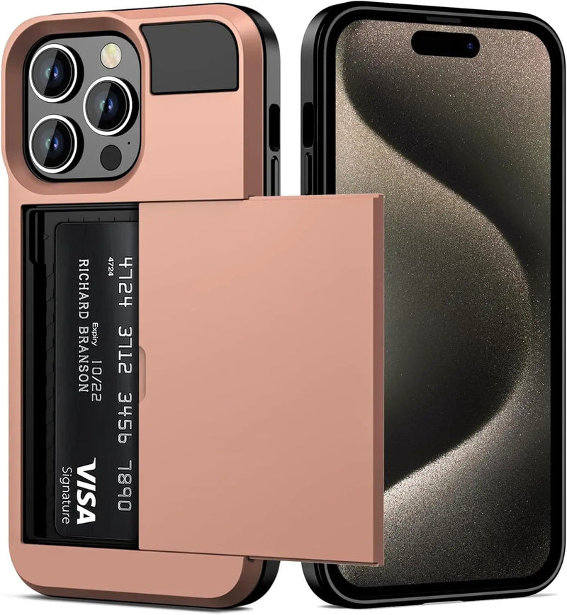 salelink.co.nz Unbranded iPhone 15 Pro Case iPhone 15 Pro Case - Card Holder Drop Protection Screen Protector (...