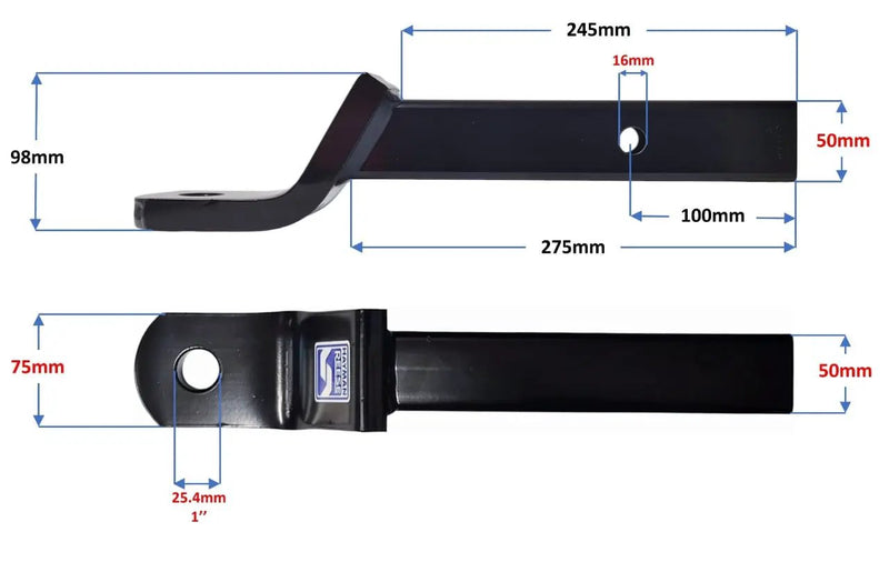 Trojan Tow Ball Mounts Trailer Ball Mount - 98x245mm - 3500kg - In Store Trailer Ball Mount Trojan 98x245mm 3500kg Heavy Duty