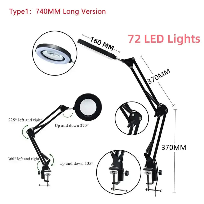72LED 8X/10X USB Magnifying Glass with 3 Colours Light (10 different variants available) – view 7