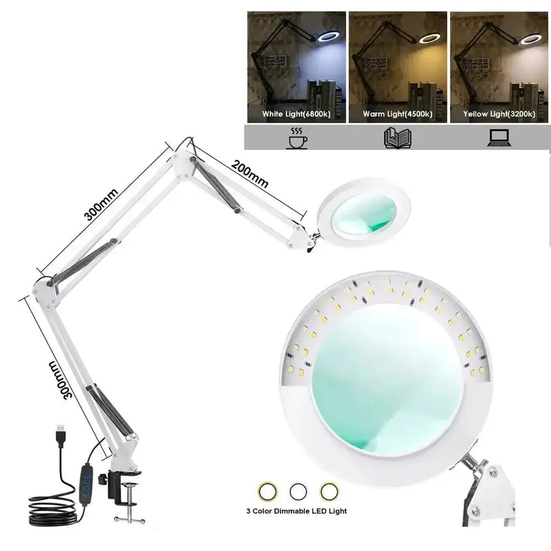72LED 8X/10X USB Magnifying Glass with 3 Colours Light (10 different variants available) – view 19