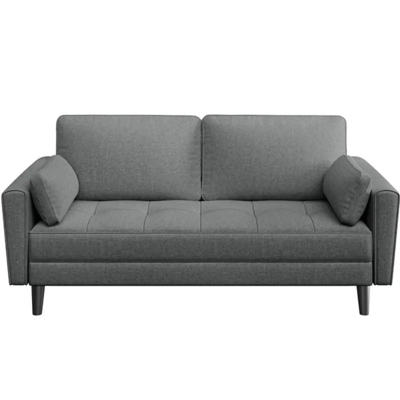 Fabric Upholstered Sofa 2 Seater Couch with Tufted Single Seat Cushion – view 1