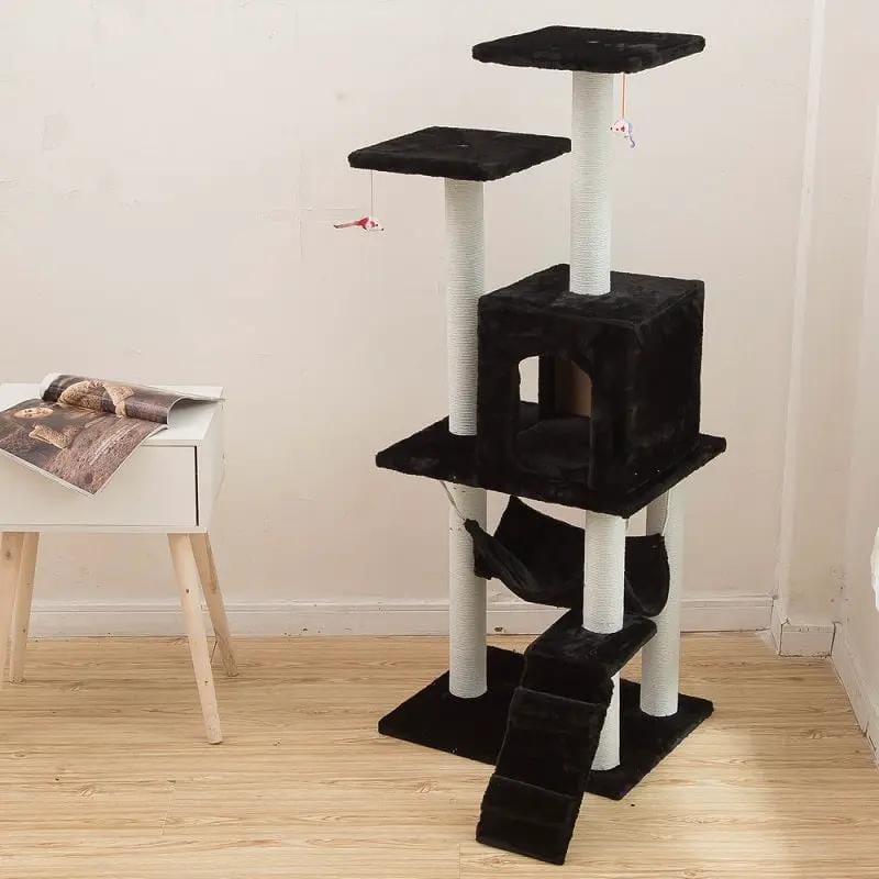 125CM Cat Tree House Scratching Post Condo - BLACK – view 1