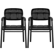 Yaheetech 2pcs Office Reception Chairs Faux Leather Guest Chairs 2pcs Office Reception Chairs Faux Leather Guest Chairs