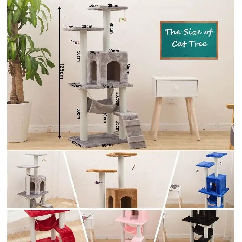 125CM Cat Tree House Scratching Post Condo - GREY – view 2