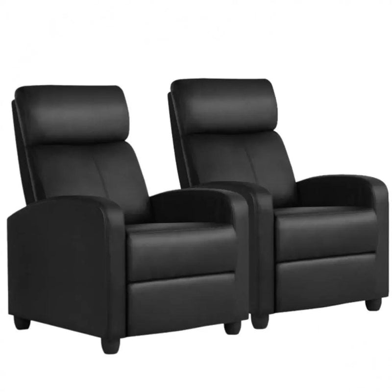 Yaheetech 1 pair PU Leather Recliner Chairs 1 pair PU Leather Recliner Chairs