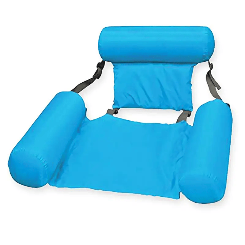 China Dropship hammock Foldable Inflatable Floating Hammock With Backrest And Footrest Foldable Inflatable Floating Hammock With Backrest