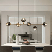 Modern Hanging Lamp Ceiling Light Roung Grey Glass Lampshade – view 3