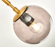 Modern Hanging Lamp Ceiling Light Roung Grey Glass Lampshade – view 6