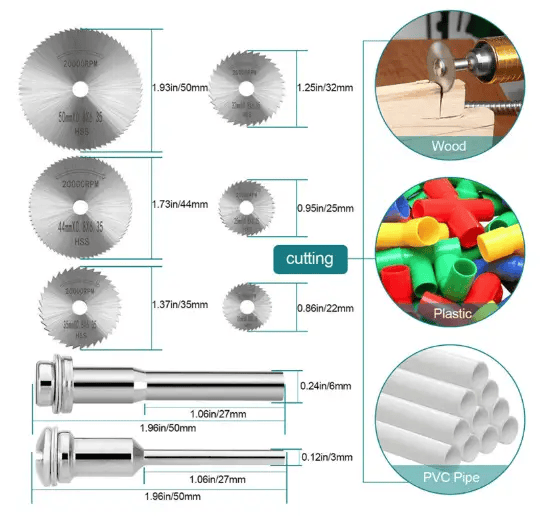 60Pcs Circular Cutting Wheel Grinding Disc Tool Set – view 3