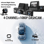 Four-record Driving Recorder Dash Cam Four Channel Video – view 3