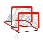 salelink.co.nz Unbranded Red 2 Pack Portable Kid Soccer Goals Red 2 Pack Portable Kid Soccer Goals | Action Outdoors NZ