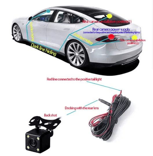 Four-record Driving Recorder Dash Cam Four Channel Video – view 4