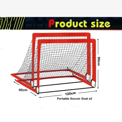 salelink.co.nz Unbranded Red 2 Pack Portable Kid Soccer Goals Red 2 Pack Portable Kid Soccer Goals | Action Outdoors NZ