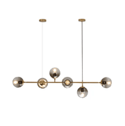 Modern Hanging Lamp Ceiling Light Roung Grey Glass Lampshade – view 1