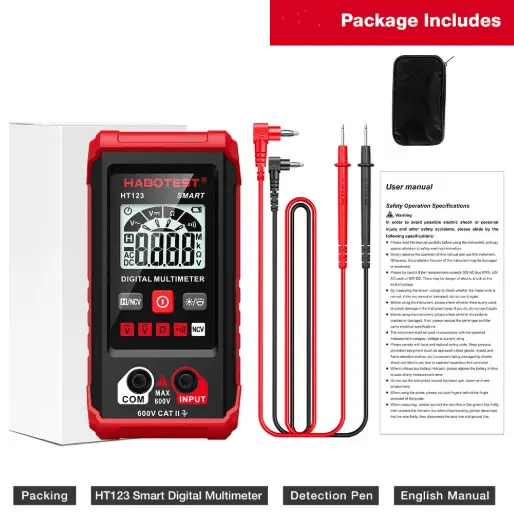Digital Multimeter True RMS Auto Range DC AC Voltage Tester – view 2