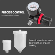 salelink.co.nz Unbranded 2PCS Paint Spray Gun Kit HVLP Paint Spray Gun Kit Two Pack With Regulators