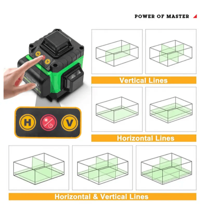 salelink.co.nz Unbranded 16-Line Green Laser Level Self-Leveling 16 Line Green Laser Level Self Leveling Tool