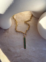 Tahana Jewellery Necklace Tāhū Kākāriki Gold Necklace Tāhū Kākāriki Gold Necklace