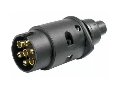 Trojan 7 Pin Round Male Trailer Plug Bulk Pack Electrical Connector