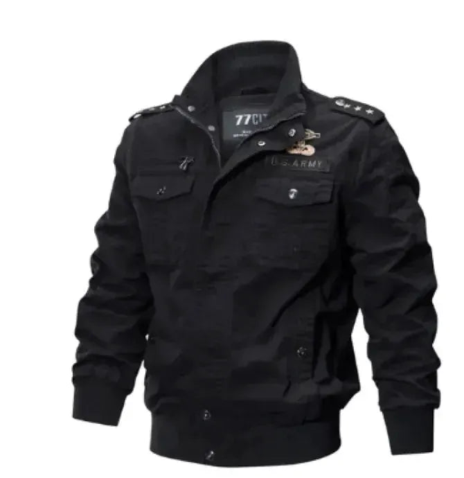 Tactical Flight Army Jacket - Military Bomber Jacket with Cotton Construction | Plus Size Available – view 6