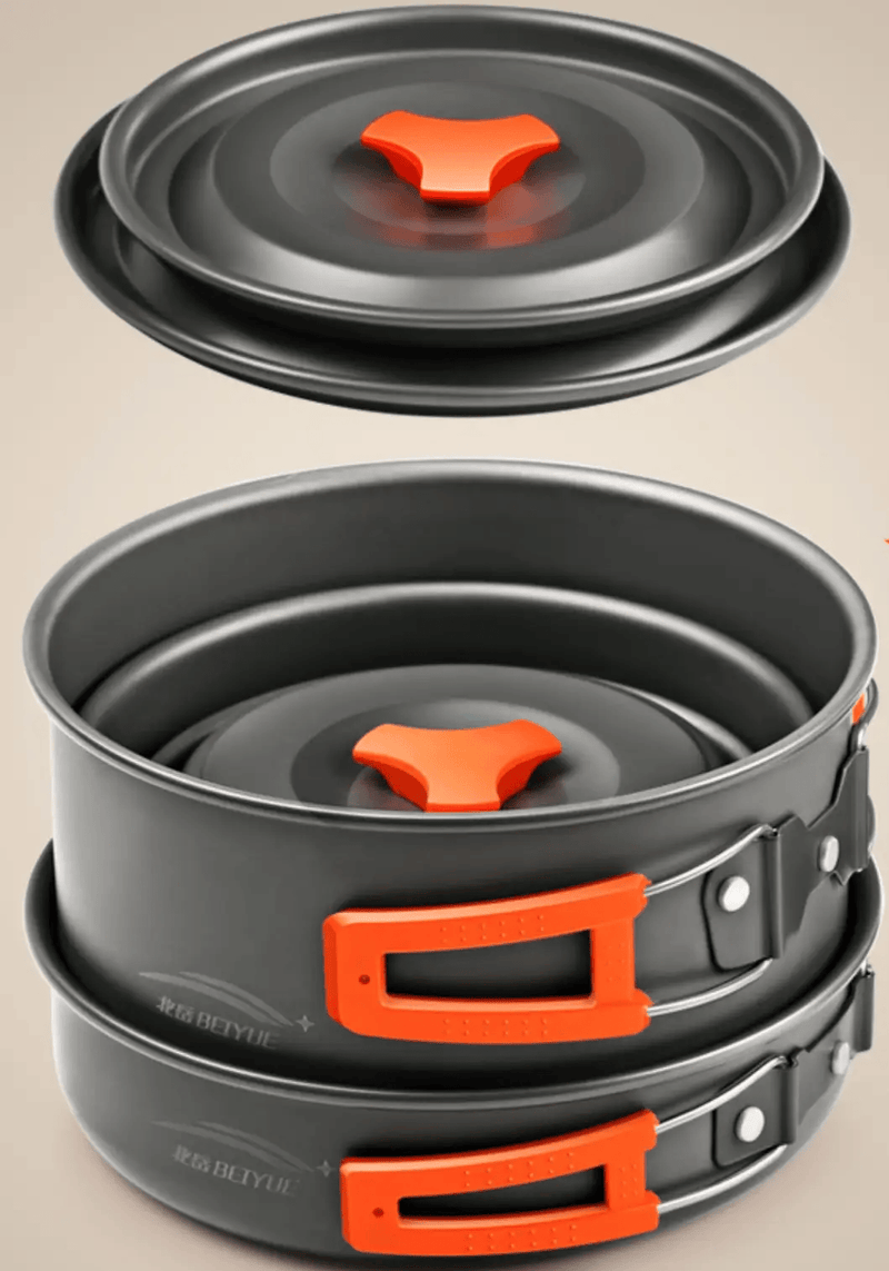 ECOTREK cookware Outdoor Cookware Set - Camping Cookware Ideal for 3-4 people BY3019 Outdoor Cookware Set - Camping Cookware Ideal for 3-4 people BY3019