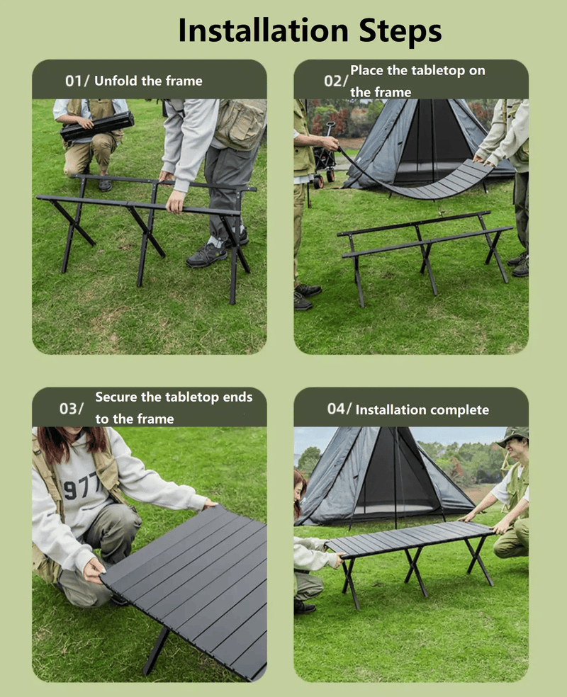 ECOTREK Table Portable Outdoor Folding Table – Egg Roll Style, 120cm LFRD5648 Portable Outdoor Folding Table – Egg Roll Style, 120cm LFRD5648