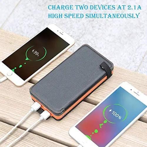 salelink.co.nz Unbranded Solar Power Bank with 4 Panels 25000mAh Solar Power Bank 25000mAh Four Panel Charger Orange