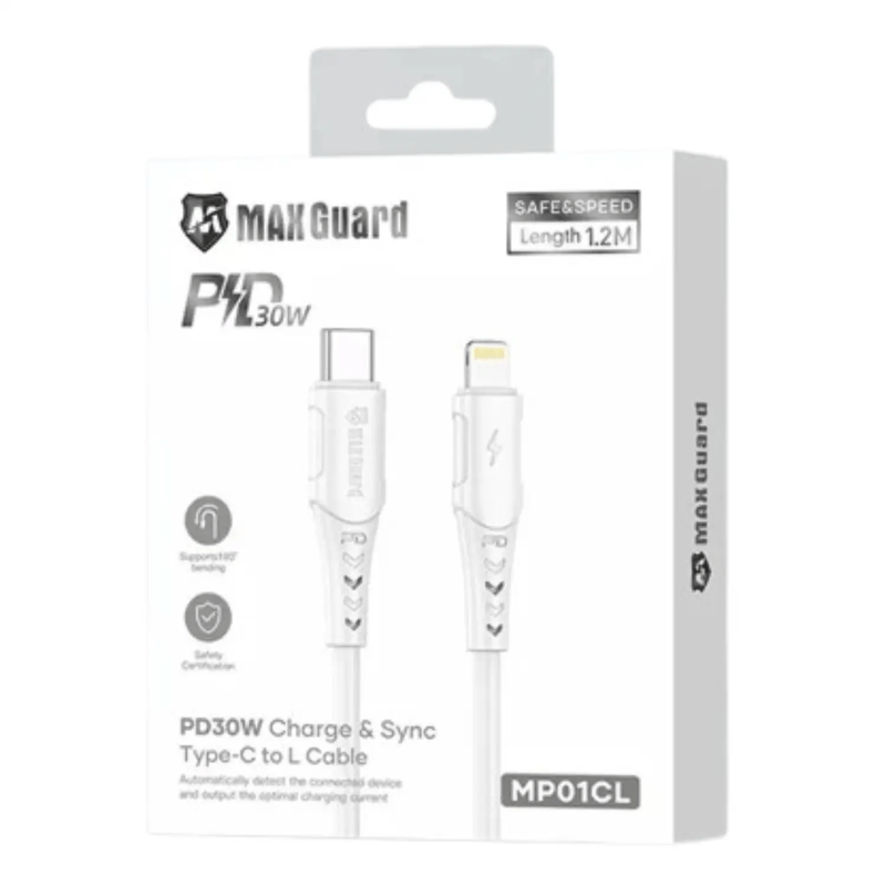 9eight5 Accessories Maxguard 1.2m 30W Type-C to Lightning Cable MP01CL MaxGuard 1.2m 30W USB C To Lightning Cable MP01CL PD