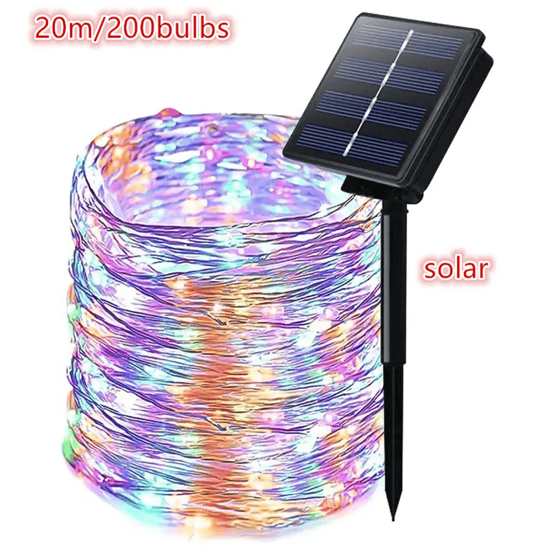 Outdoor Solar String Lights Copper Wire Christmas Wedding Party 20M (200 bulbs) – view 1