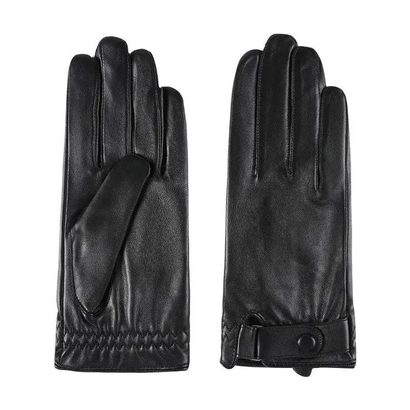 Men's Sheepskin Leather Gloves — Warm Velvet Lined | Driving & Outdoor – view 9