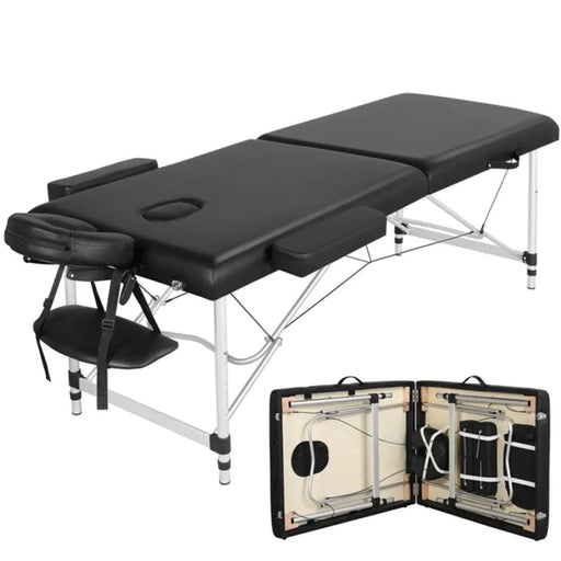Yaheetech Portable 2 Fold Aluminum Massage Bed Portable 2 Fold Aluminum Massage Bed