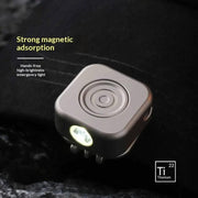 Titanium Alloy Mini Flashlight Magnetic Attraction - Titanium Alloy Mini Flashlight Magnetic Attraction Sand blast – view 4