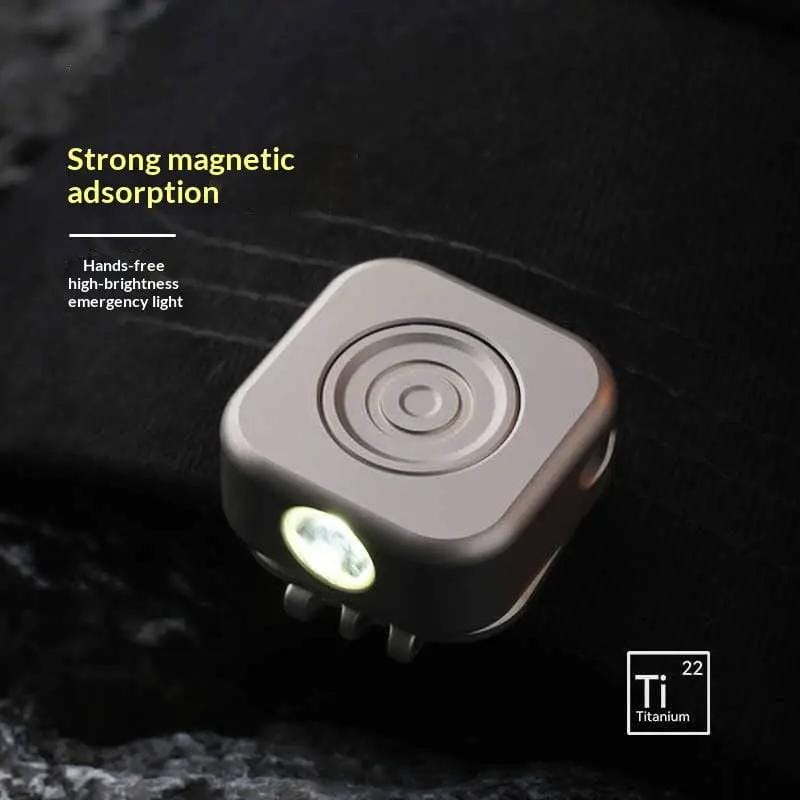Titanium Alloy Mini Flashlight Magnetic Attraction - Titanium Alloy Mini Flashlight Magnetic Attraction Sand blast – view 4