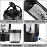 China Dropship Blends Electric Portable Whey Protein Shaker Bottle For Smooth Blends Electric Portable Whey Protein Shaker Bottle