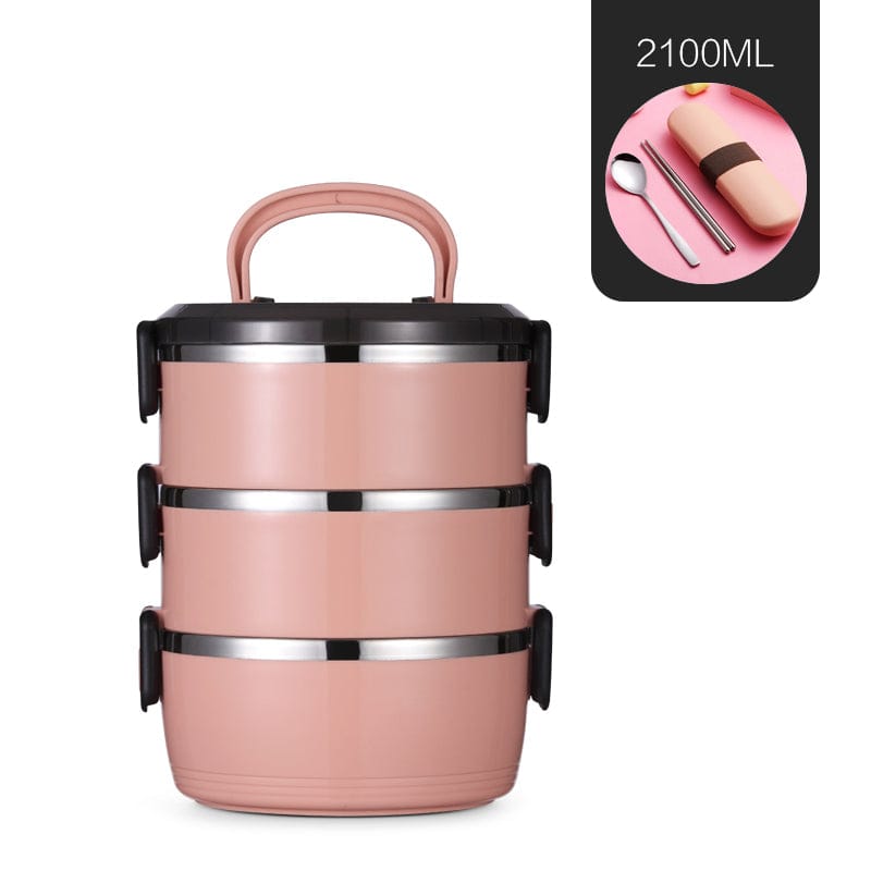 Mead's Supply & Equipment Outfitters limited Camp Cookware & Food Storage Stainless Steel Insulated Bento Lunch Box With Multi Layer Containers Stainless Steel Insulated Bento Lunch Box With Layers