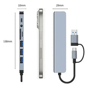 Habicare 9eight5 8-in-1 Hub with Card Reader & Audio 8-in-1 Hub with Card Reader & Audio